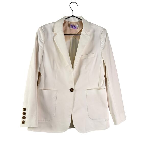 Anine Bing Women's White Classic Business Schoolboy Blazer Jacket Size XS - Picture 1 of 11